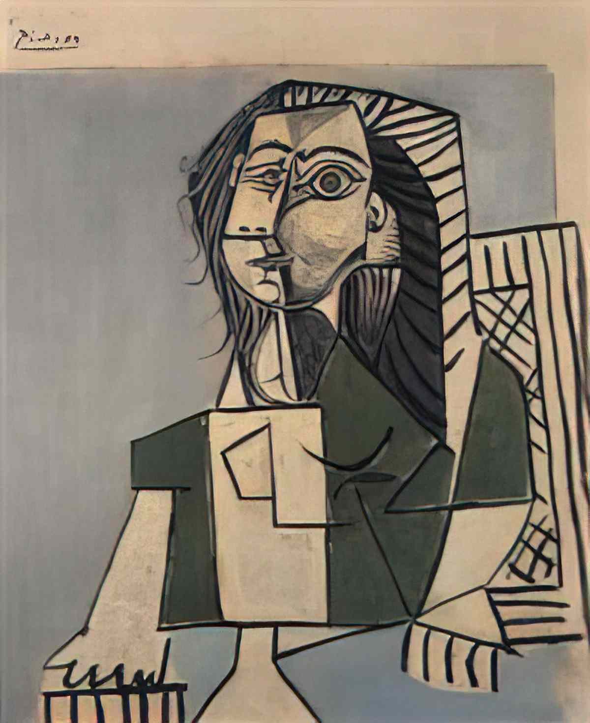 Pablo Picasso femme assise (2) Art A4 Photo Print