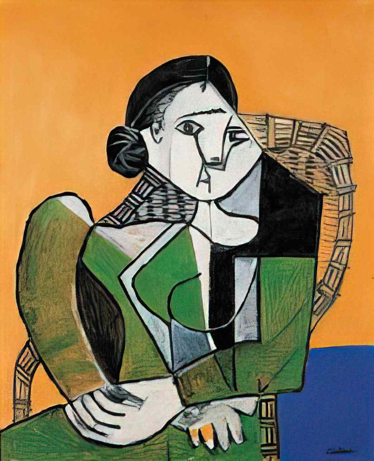 Pablo Picasso femme assise dans un fauteuil (4) Art A4 Photo Print