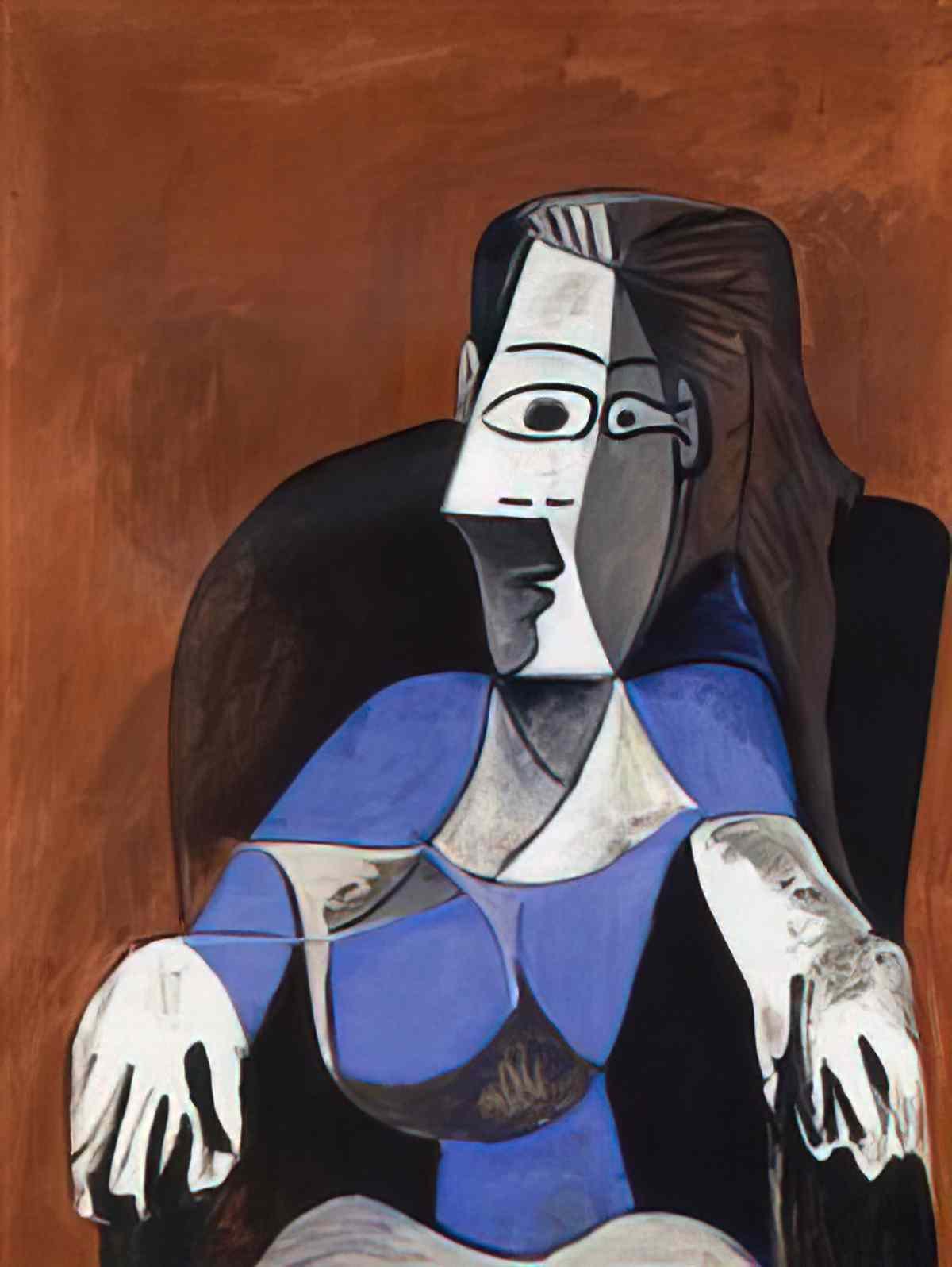 Pablo Picasso femme assise dans un fauteuil (6) Art A4 Photo Print