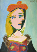 Pablo Picasso femme au beret orange et au col de fourrure A4 Photo Print