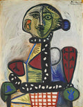 Pablo Picasso femme au chignon dans un fauteuil Art A4 Photo Print