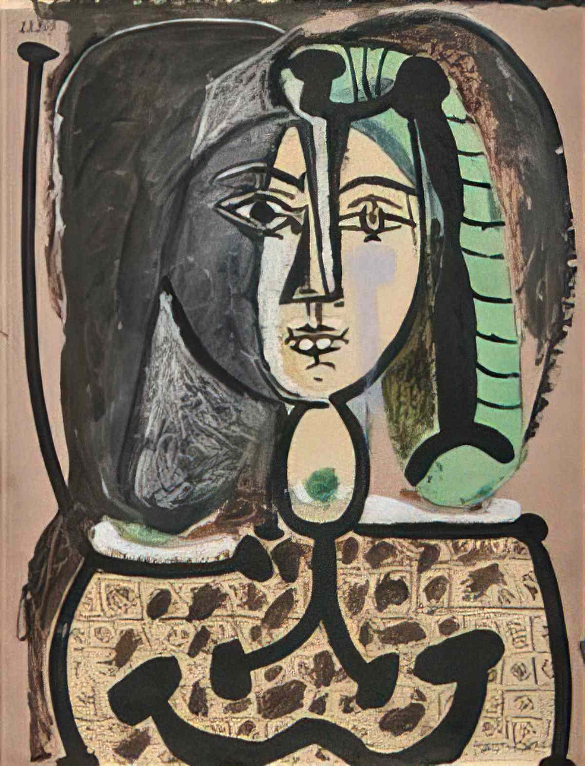 Pablo Picasso femme au tablier Art A4 Photo Print