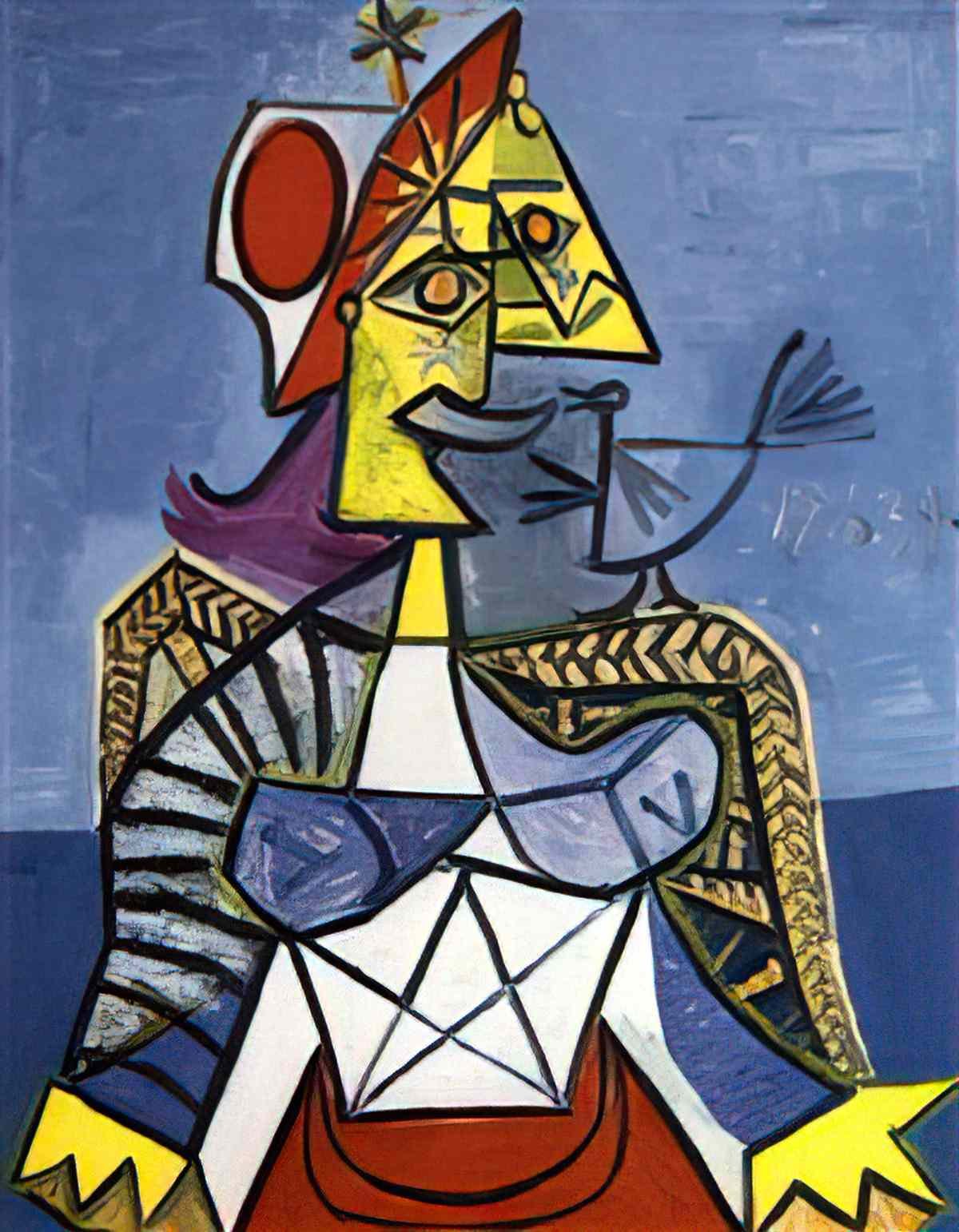 Pablo Picasso femme avec oiseaux Art A4 Photo Print