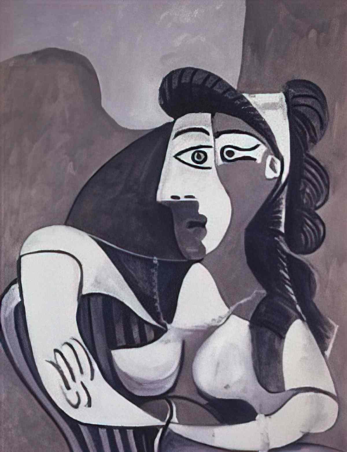 Pablo Picasso femme dans un fauteuil buste Art A4 Photo Print