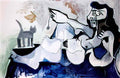 Pablo Picasso femme nue couchee, jouant avec un chat Art A4 Photo Print