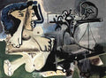 Pablo Picasso femme nue et flûtiste Art A4 Photo Print