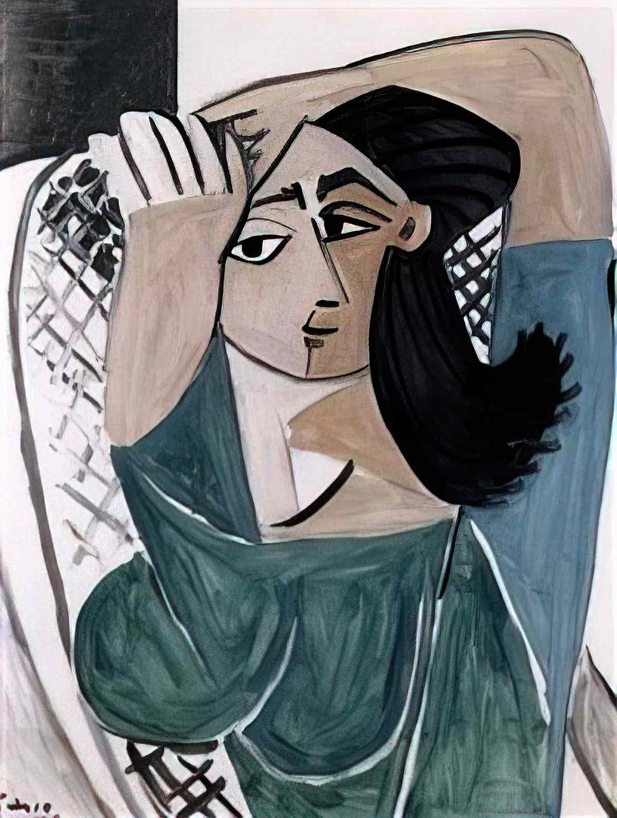 Pablo Picasso femme se coiffant (5) Art A4 Photo Print