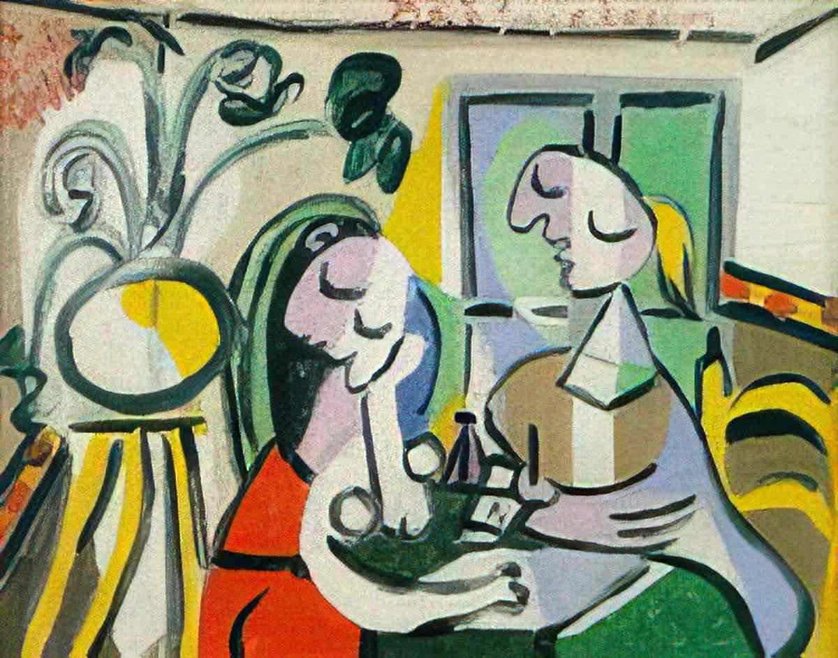 Pablo Picasso figures et plante Art A4 Photo Print
