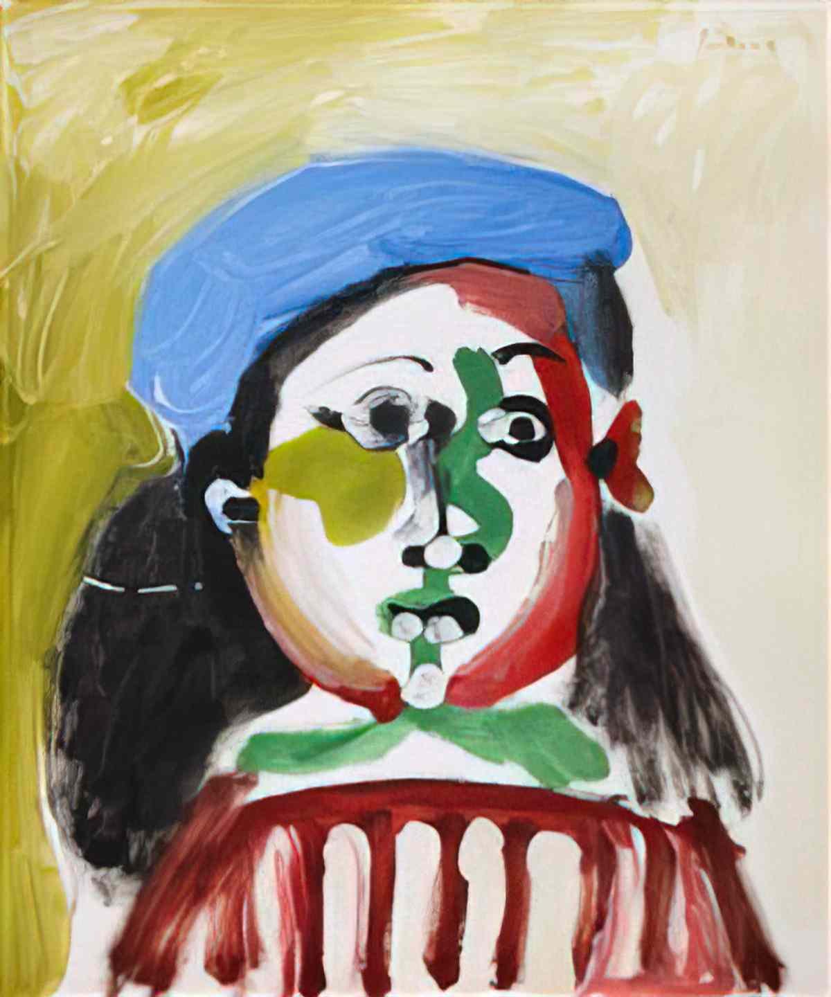 Pablo Picasso fillette au beret Art A4 Photo Print