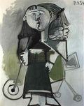 Pablo Picasso fillette au tricycle (2) Art A4 Photo Print