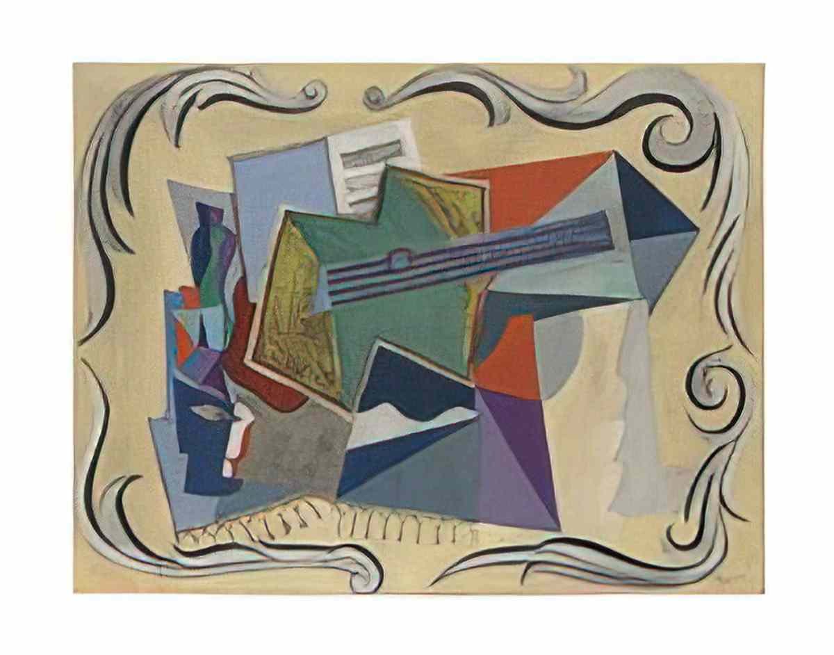 Pablo Picasso guitare (1) Art A4 Photo Print
