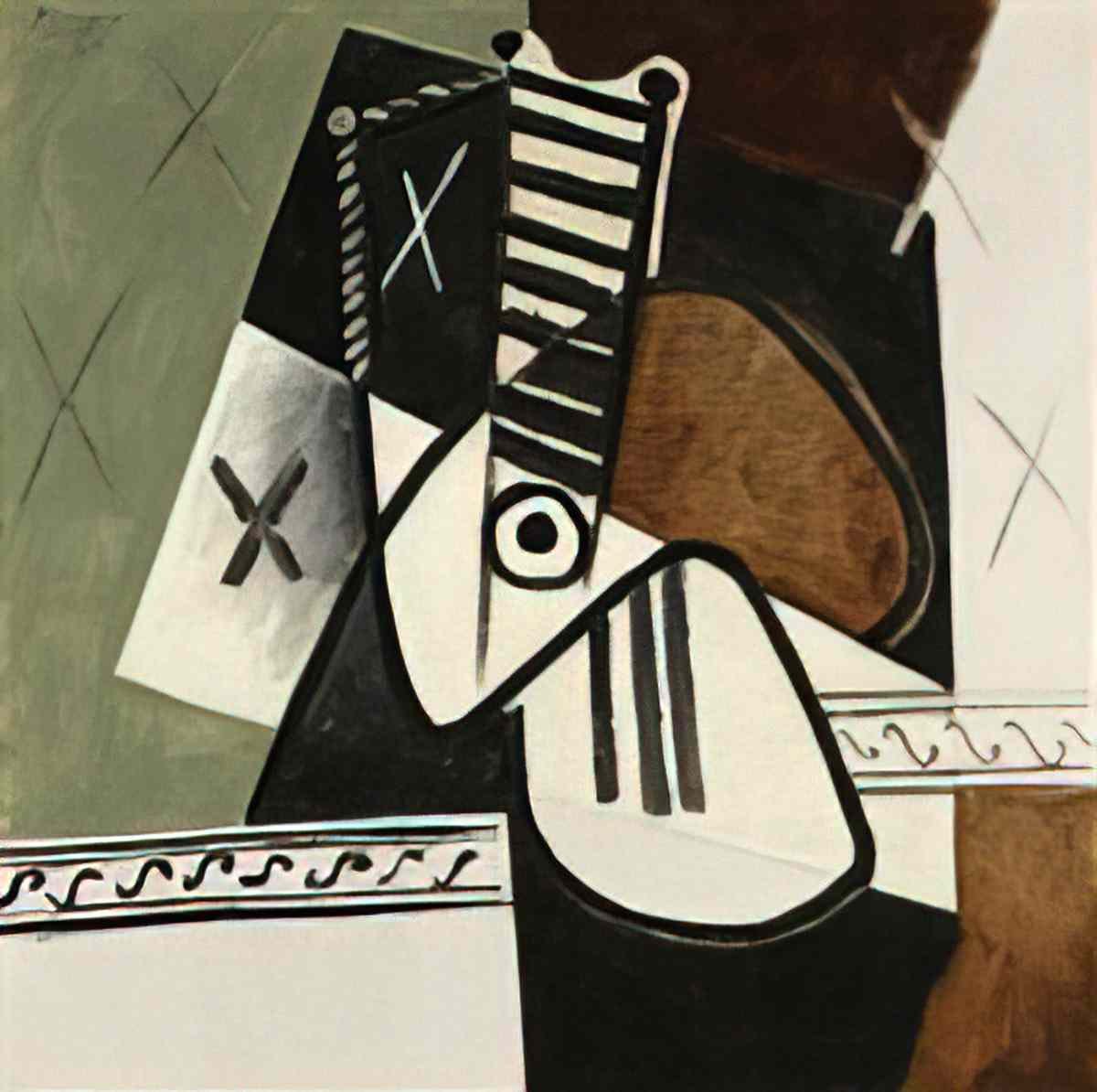 Pablo Picasso guitare accrochee au mur Art A4 Photo Print