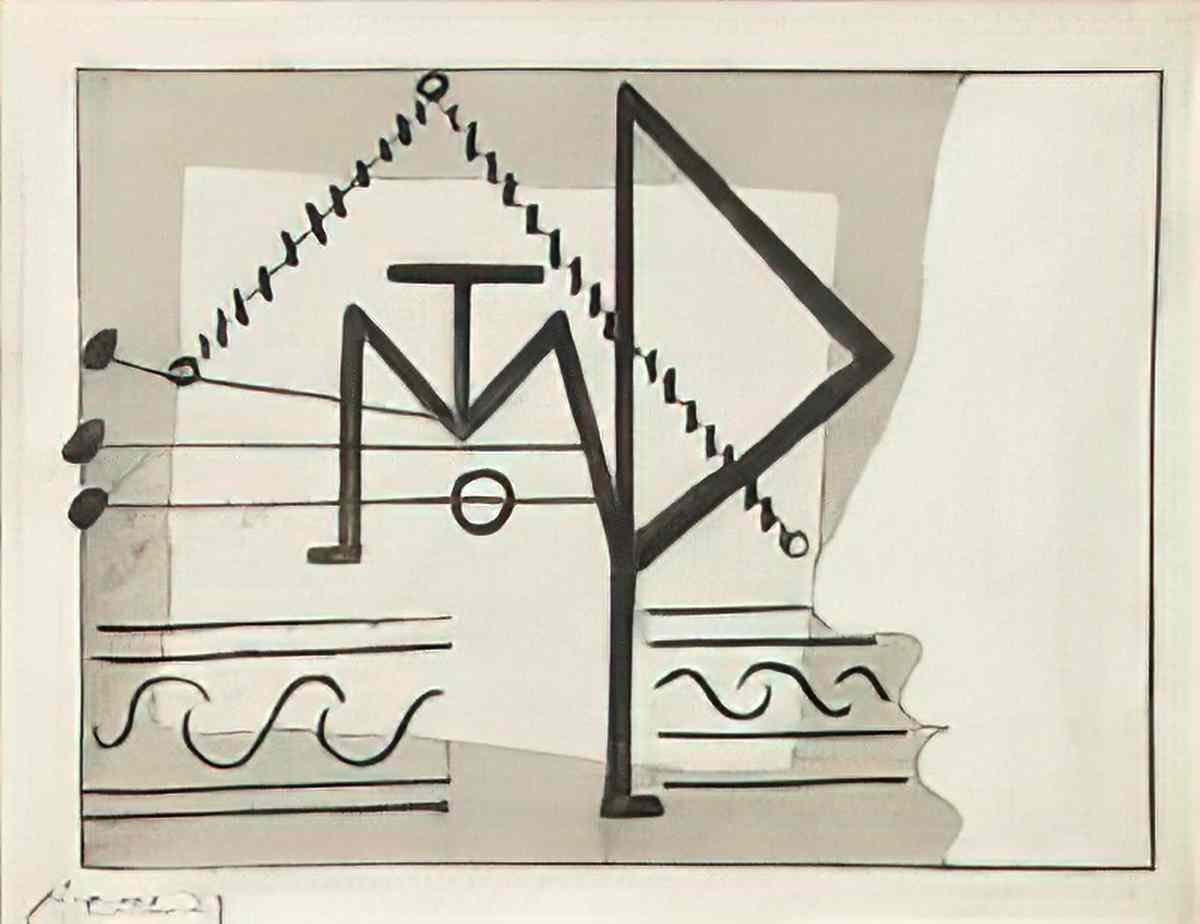 Pablo Picasso guitare pendue au mur Art A4 Photo Print