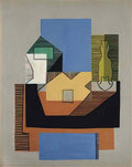 Pablo Picasso guitare, bouteille et compotier Art A4 Photo Print