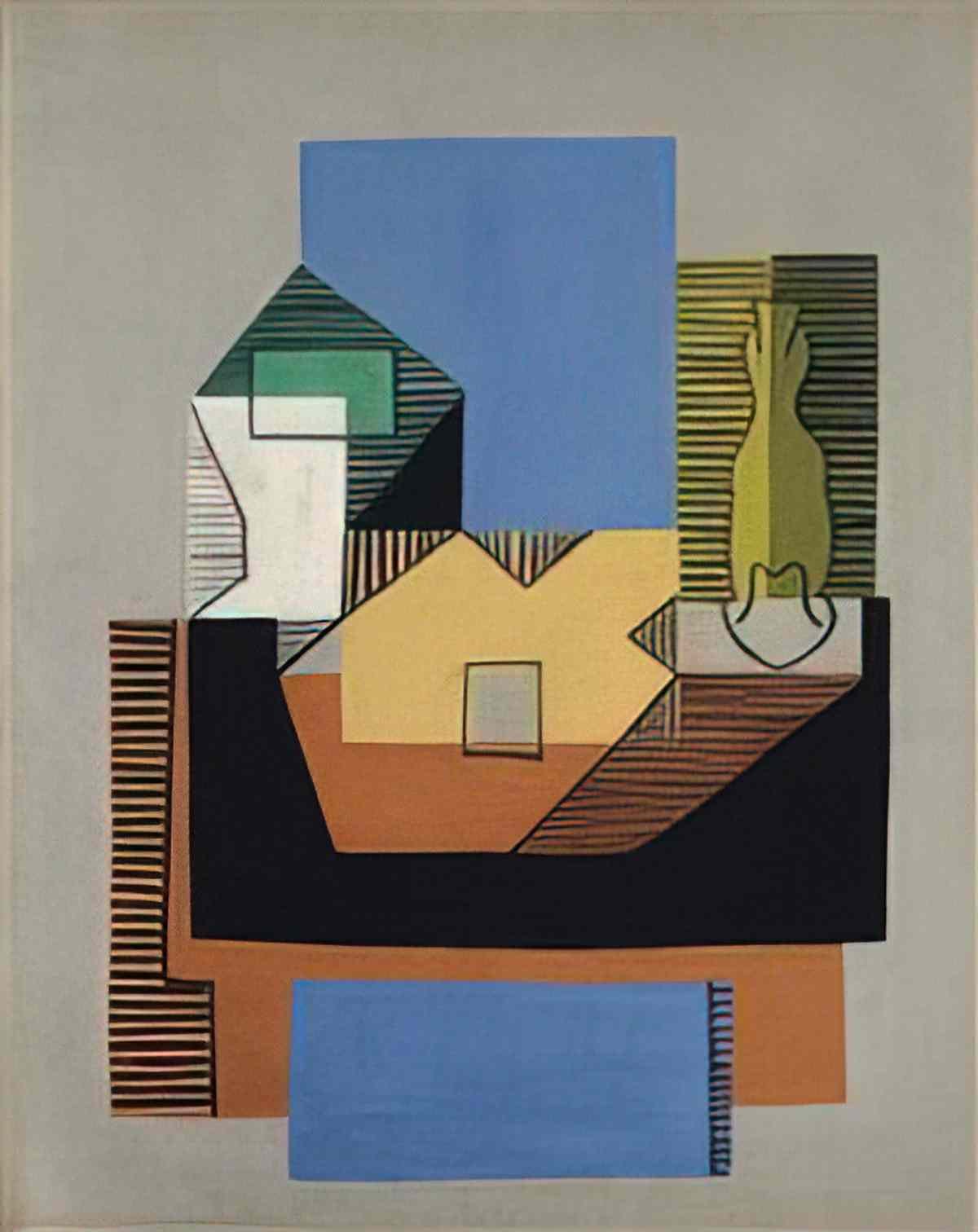 Pablo Picasso guitare, bouteille et compotier Art A4 Photo Print