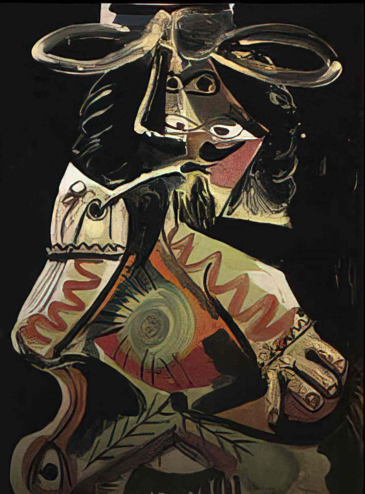 Pablo Picasso homme à la pipe Art A4 Photo Print