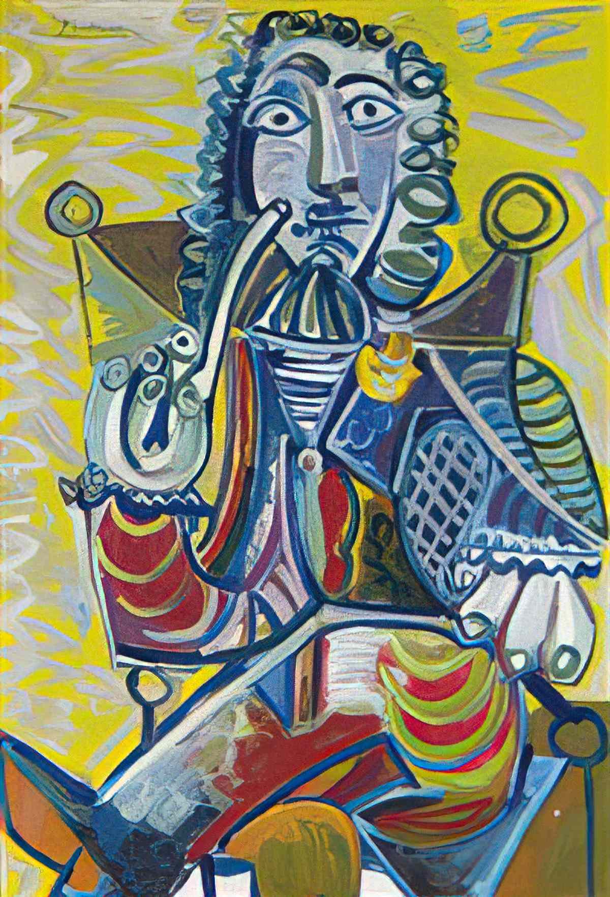 Pablo Picasso homme a la pipe (5) Art A4 Photo Print
