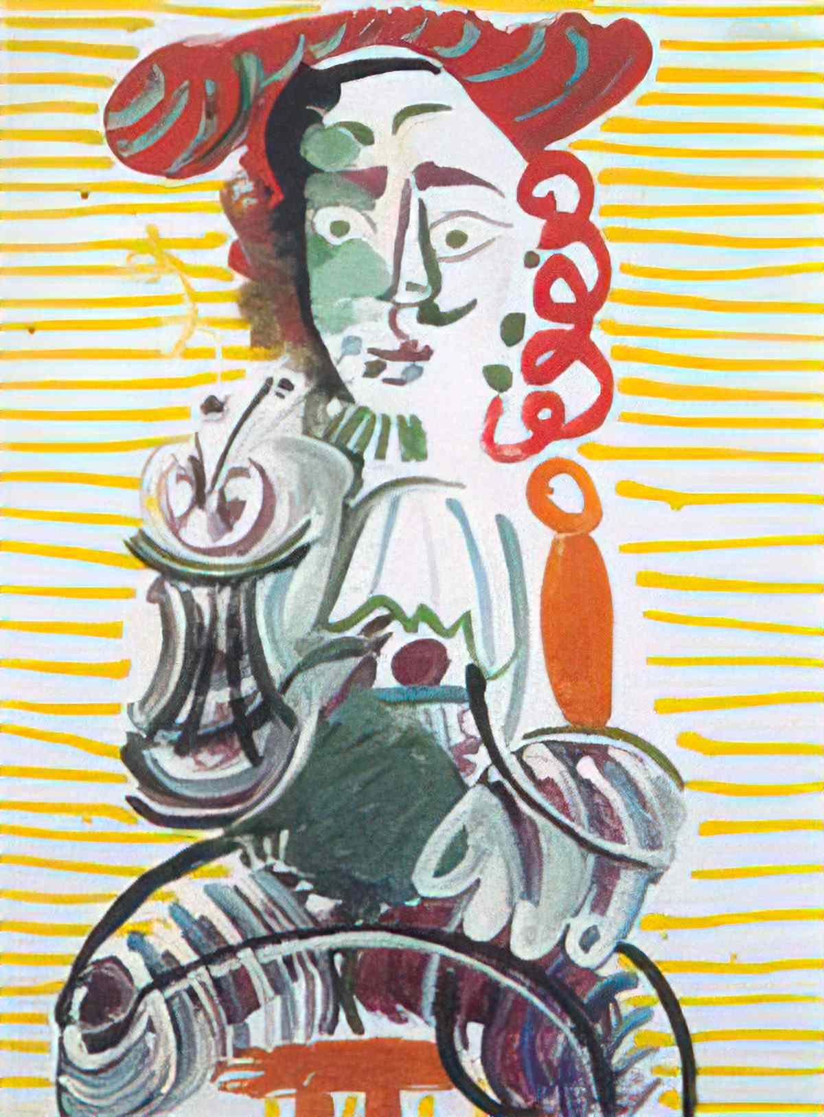 Pablo Picasso homme a la pipe (7) Art A4 Photo Print