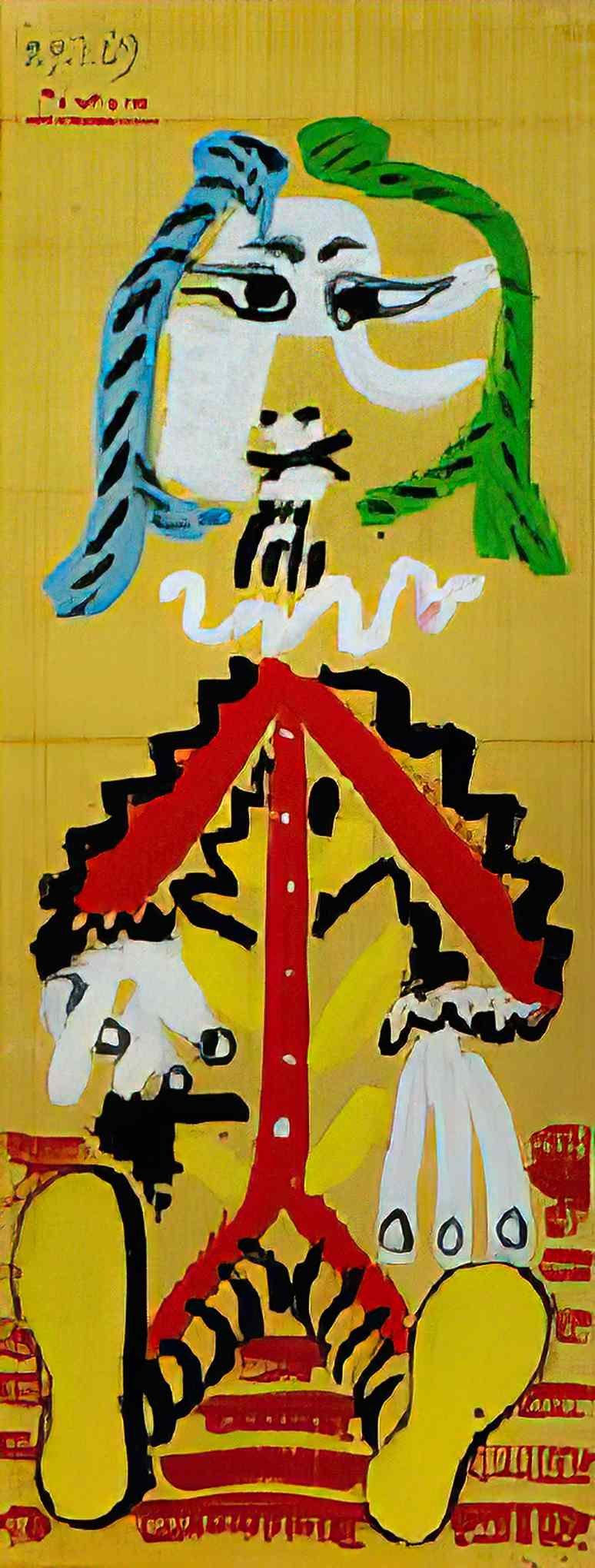 Pablo Picasso homme assis (1) Art A4 Photo Print