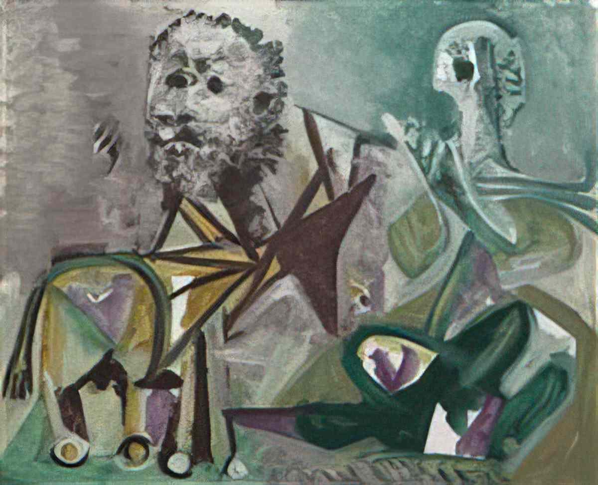 Pablo Picasso homme assis et centaure Art A4 Photo Print