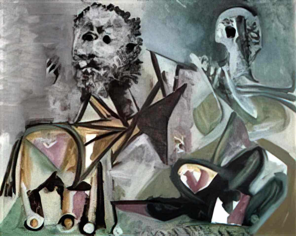 Pablo Picasso homme assis et centaure (1) Art A4 Photo Print