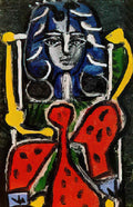 Pablo Picasso jeune fille dans un fauteuil Art A4 Photo Print