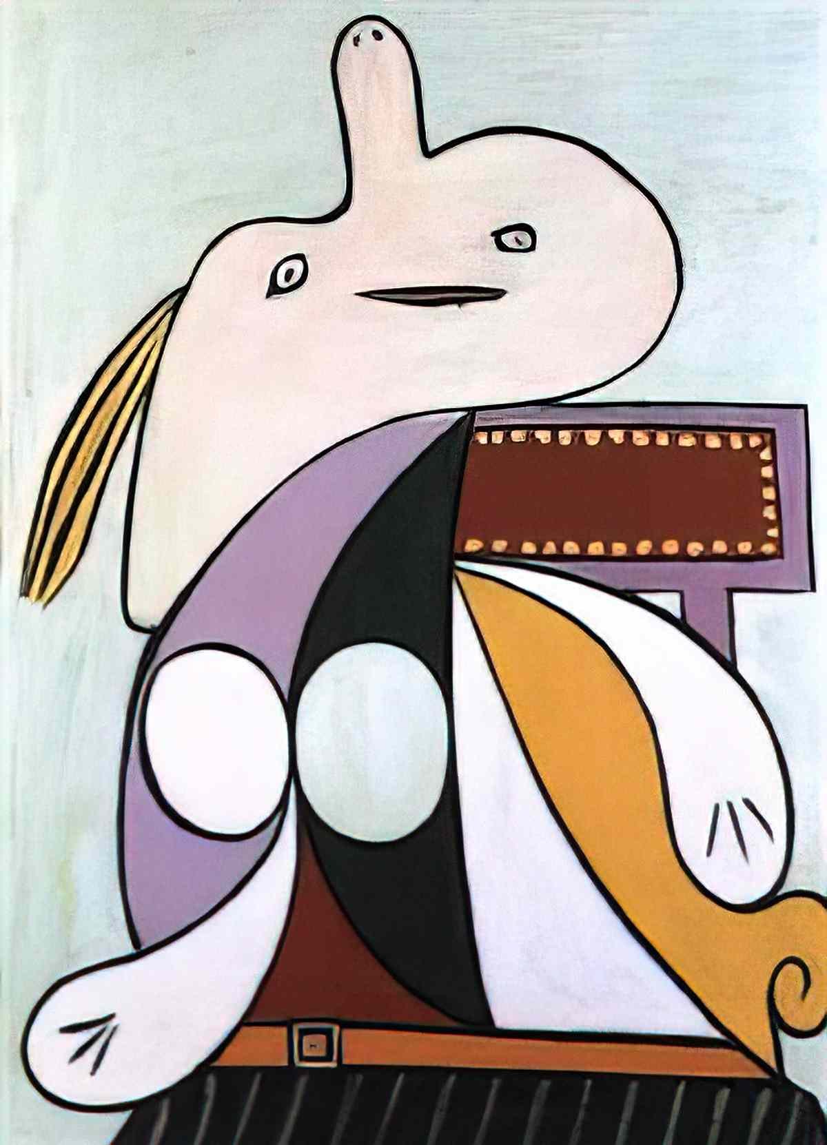 Pablo Picasso la ceinture jaune Art A4 Photo Print