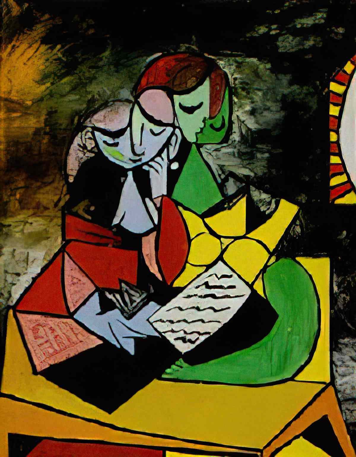 Pablo Picasso la lecture (1) Art A4 Photo Print