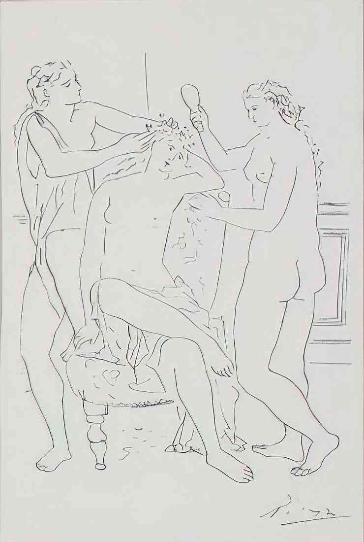 Pablo Picasso la toilette de venus 2 A4 Photo Print