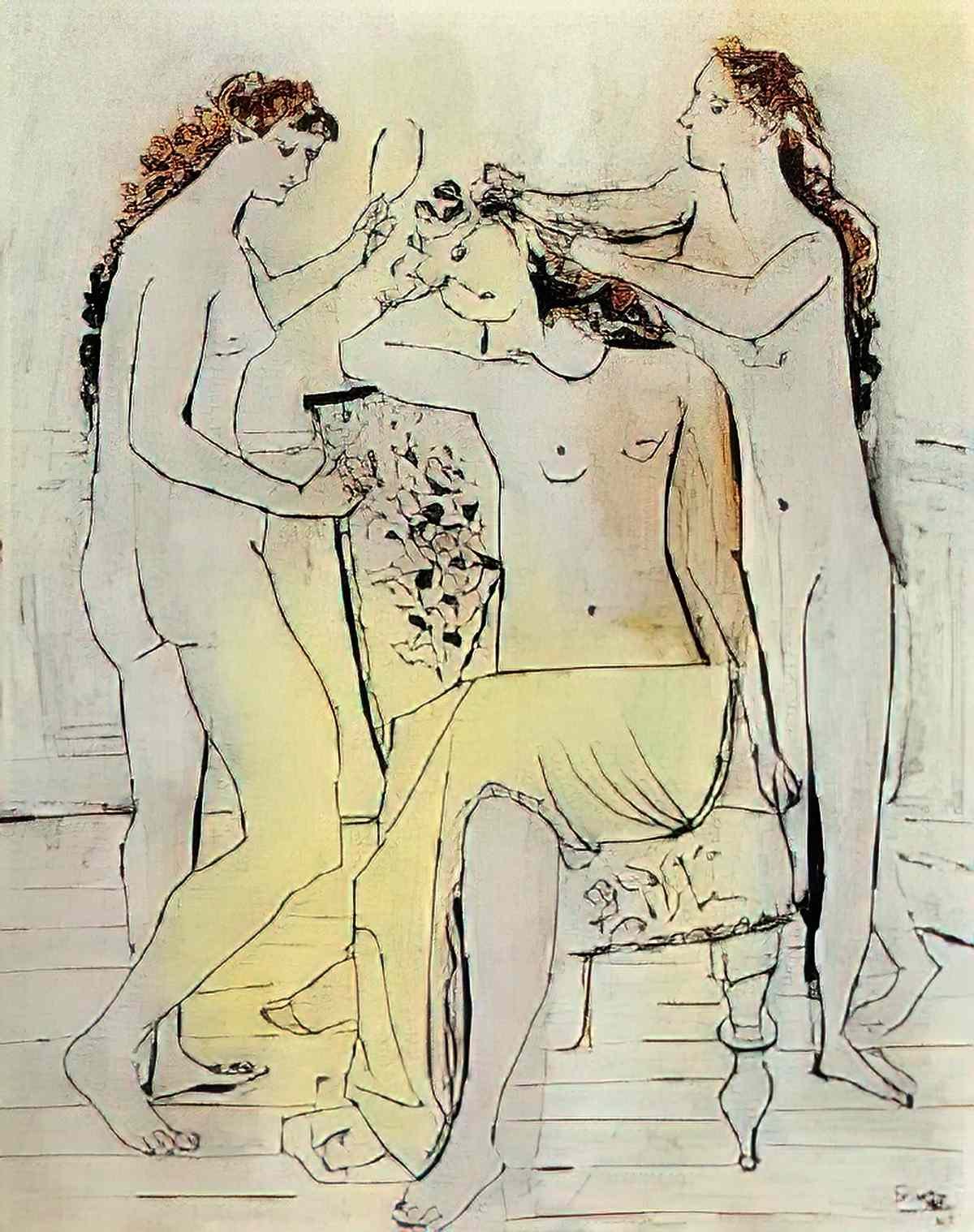 Pablo Picasso la toilette de venus Art A4 Photo Print