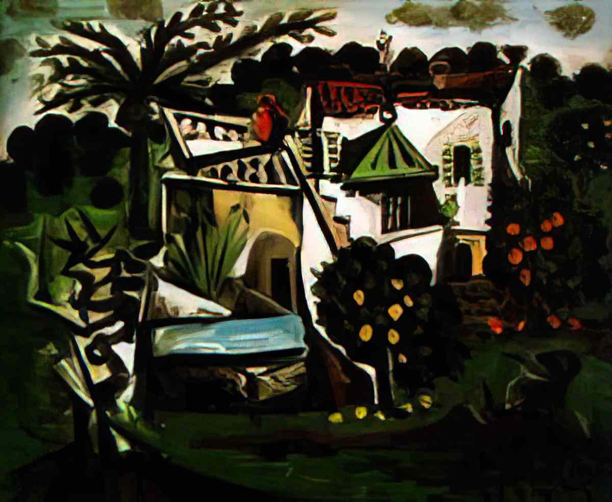 Pablo Picasso la villa au palmier Art A4 Photo Print