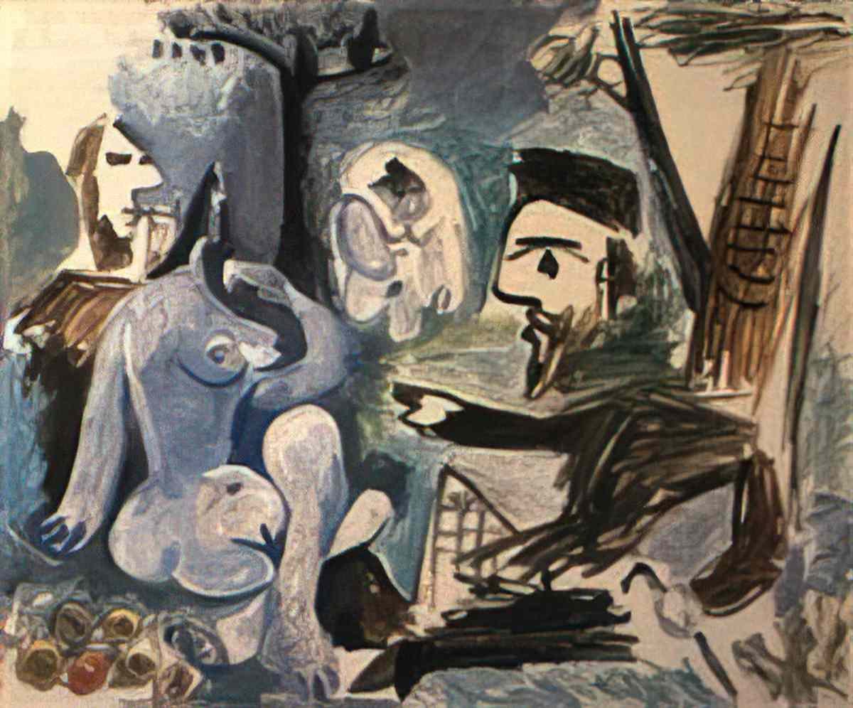 Pablo Picasso le dejeuner sur lherbe Art A4 Photo Print