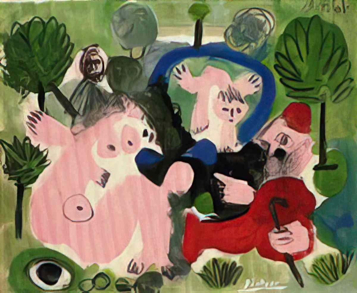 Pablo Picasso le dejeuner sur lherbe (1) Art A4 Photo Print