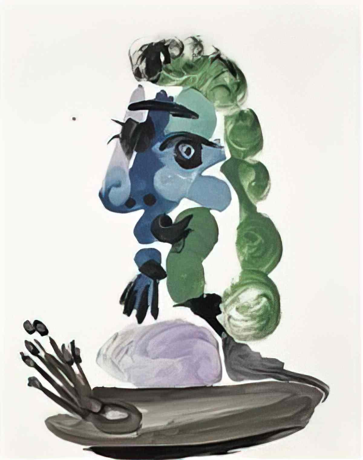 Pablo Picasso le peintre buste de profil Art A4 Photo Print