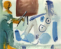 Pablo Picasso le peintre et son modele Art A4 Photo Print