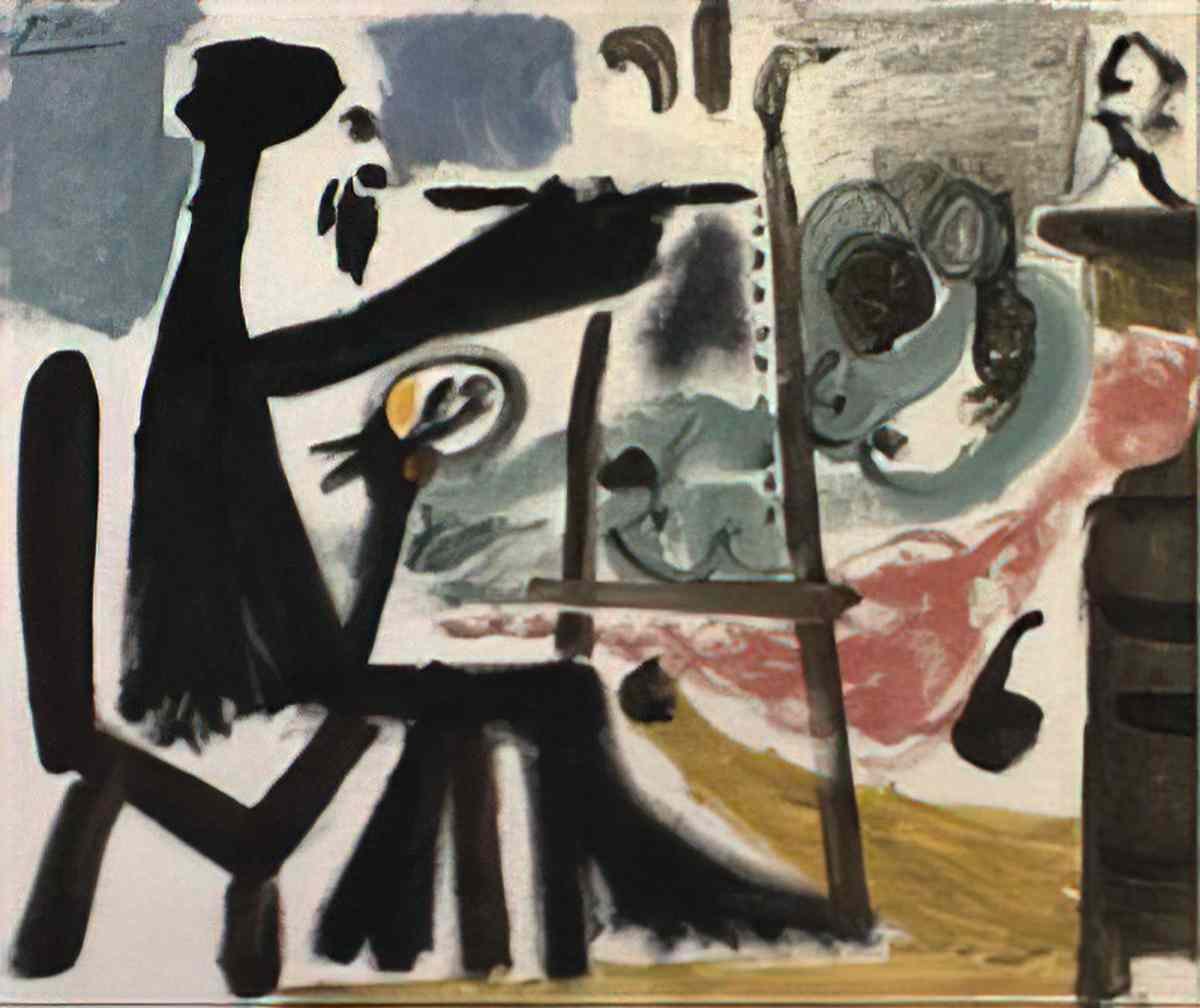 Pablo Picasso le peintre et son modele (1) Art A4 Photo Print