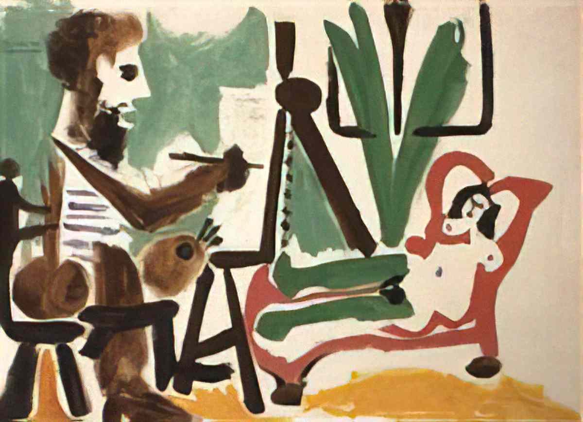 Pablo Picasso le peintre et son modele (7) Art A4 Photo Print