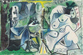 Pablo Picasso le peintre et son modele dans un paysage (1) Art A4 Photo Print
