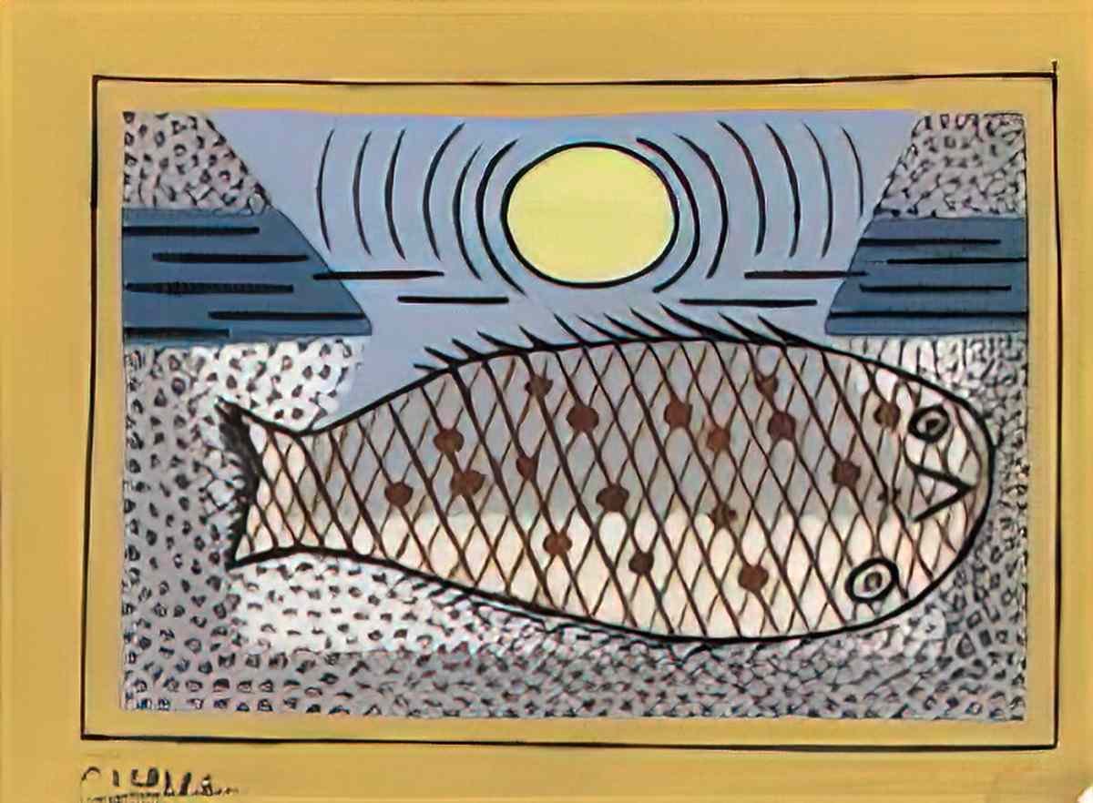 Pablo Picasso le poisson echoue au soleil Art A4 Photo Print