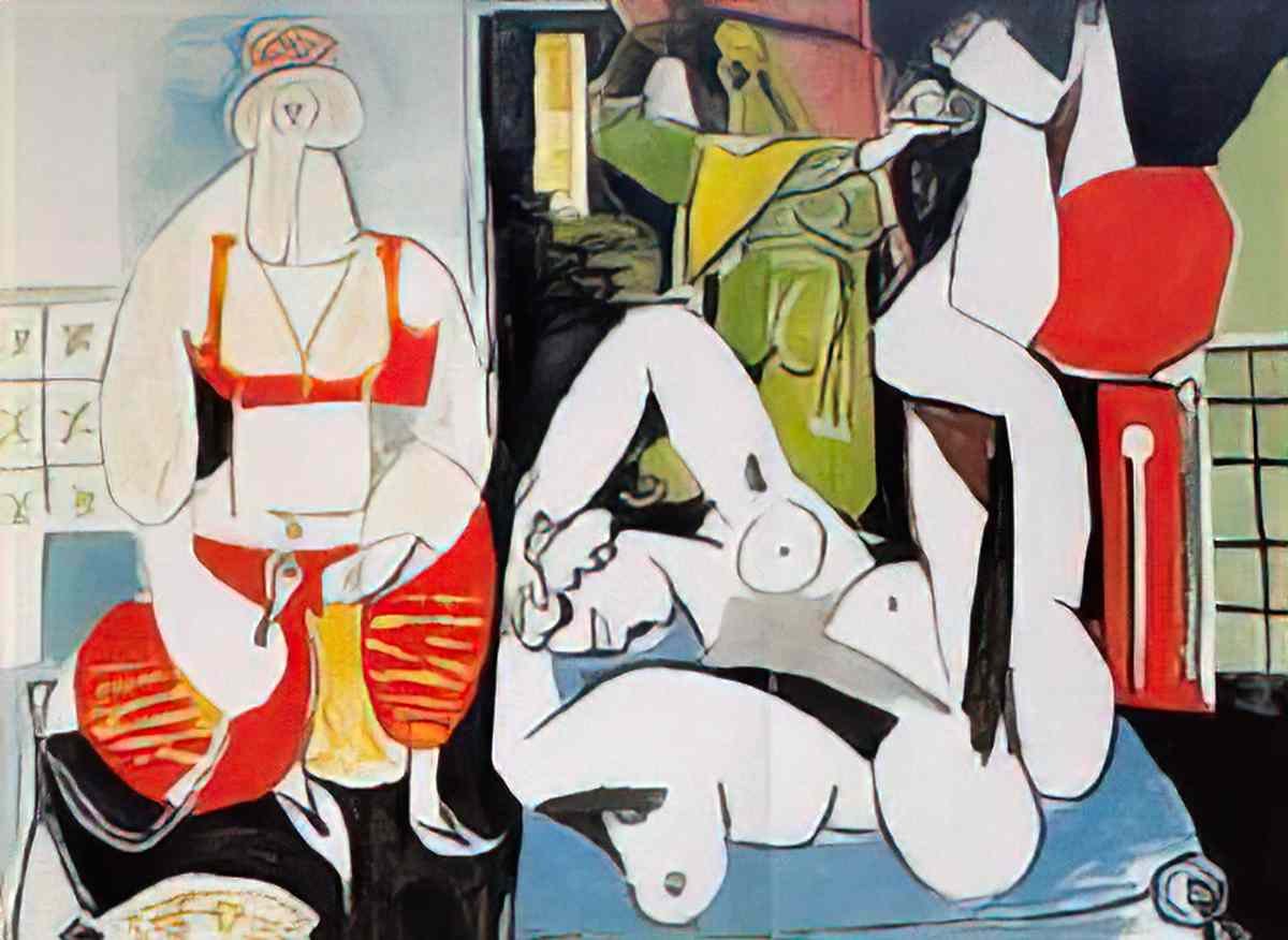 Pablo Picasso les femmes dalger (version h) Art A4 Photo Print