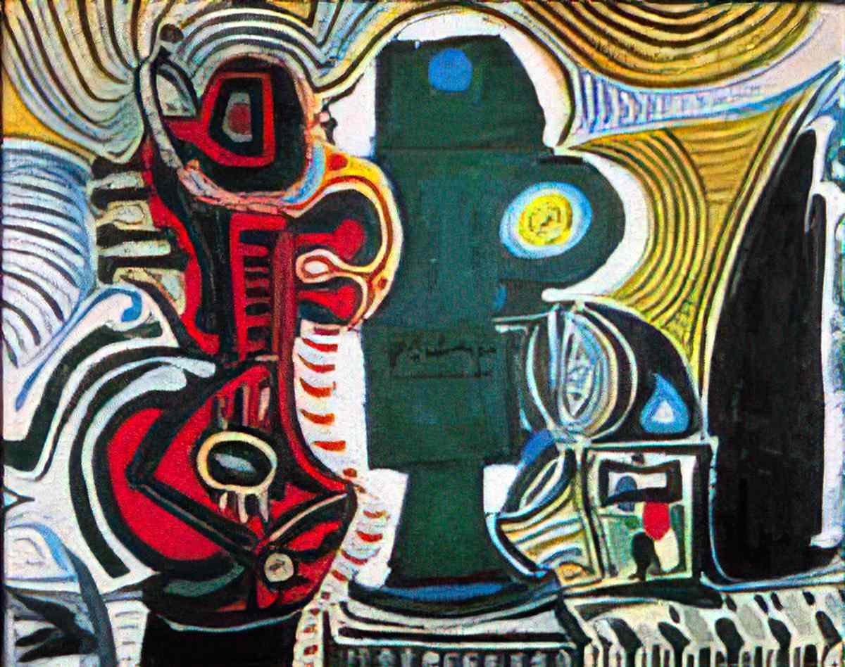 Pablo Picasso mandoline, cruche et verre (1) Art A4 Photo Print