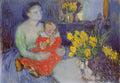Pablo Picasso mere et enfant aux fleurs Art A4 Photo Print