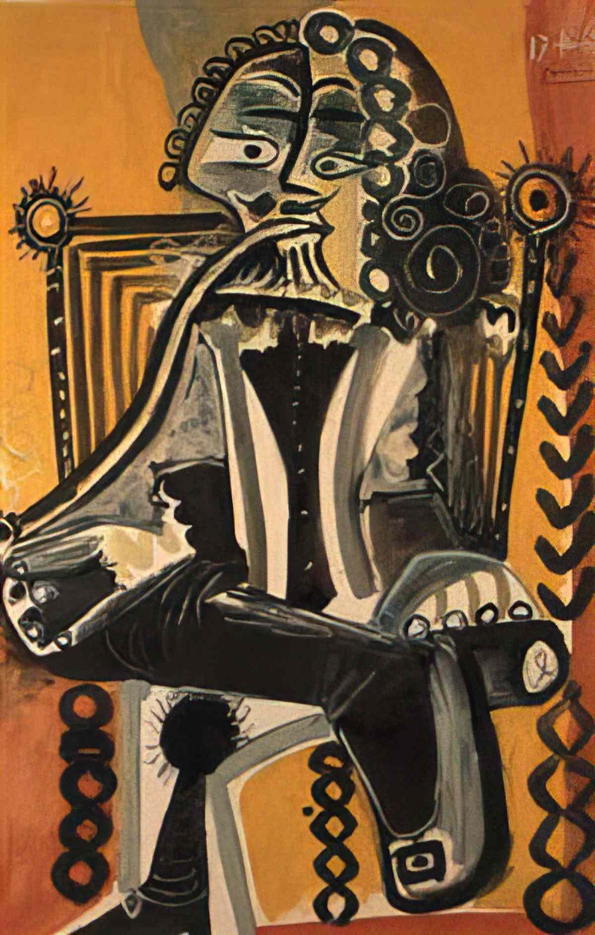 Pablo Picasso mousquetaire a la pipe Art A4 Photo Print