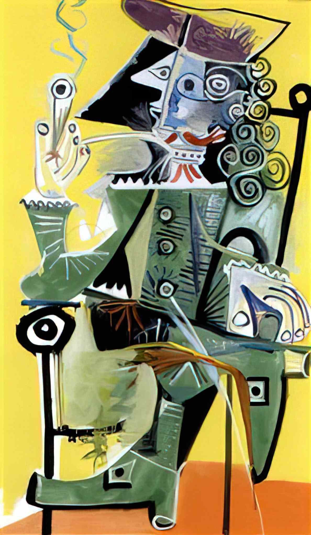Pablo Picasso mousquetaire a la pipe (1) Art A4 Photo Print