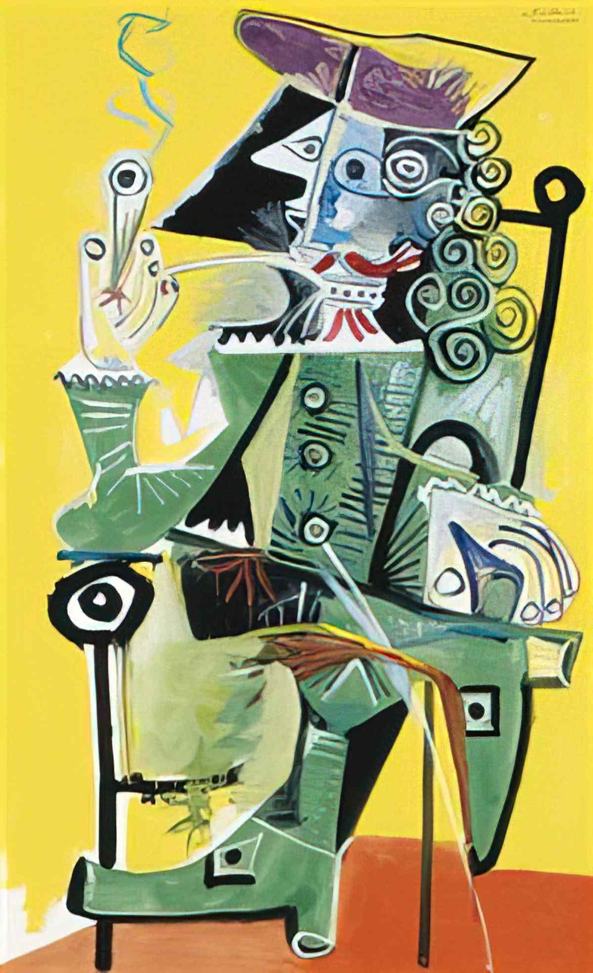 Pablo Picasso mousquetaire a la pipe (2) Art A4 Photo Print