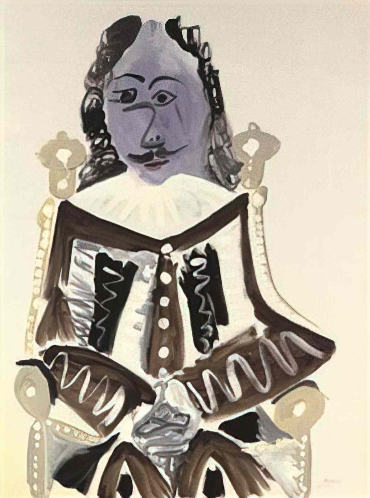 Pablo Picasso mousquetaire assis (1) Art A4 Photo Print
