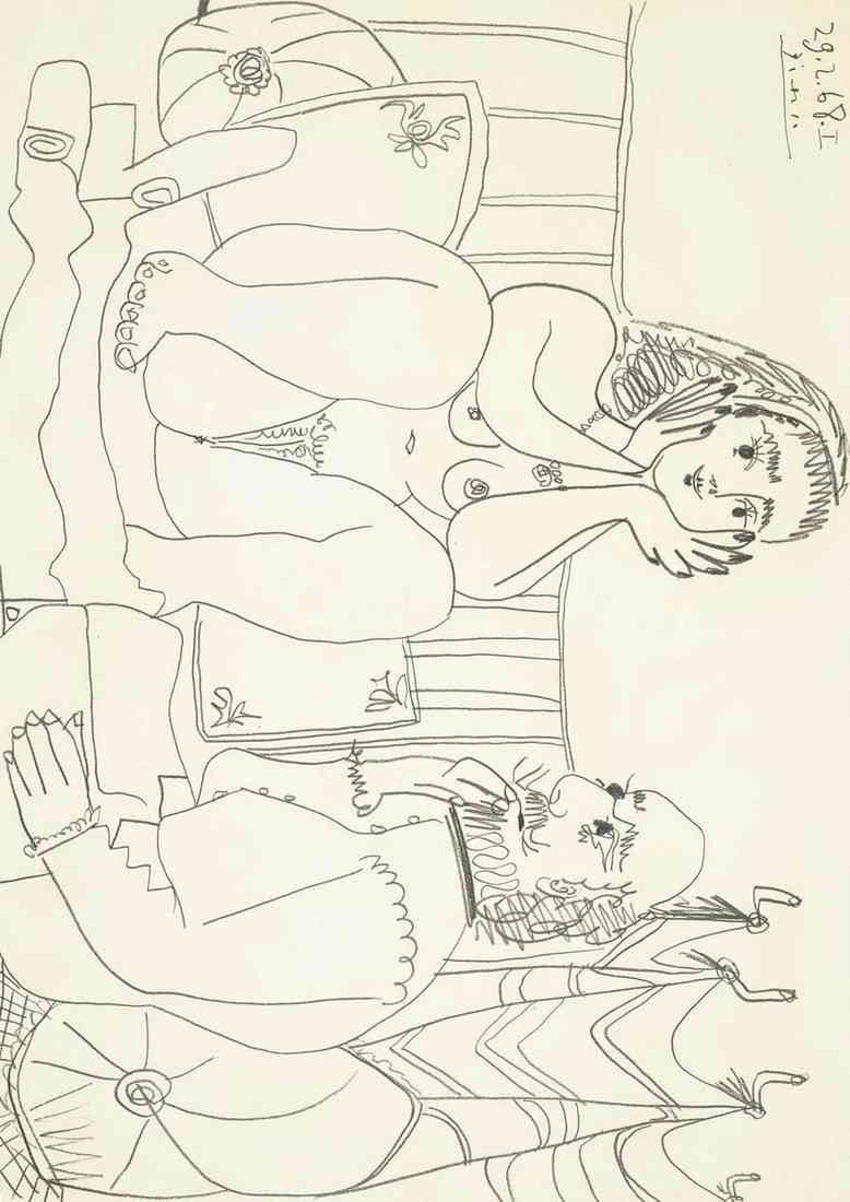Pablo Picasso mousquetaire et nu assis 2 A4 Photo Print