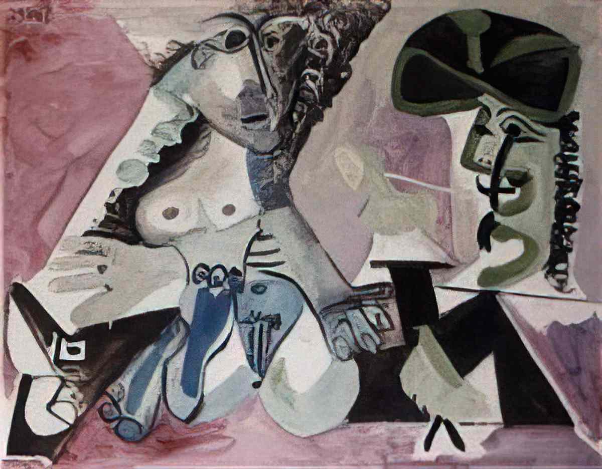 Pablo Picasso mousquetaire et nu couche Art A4 Photo Print
