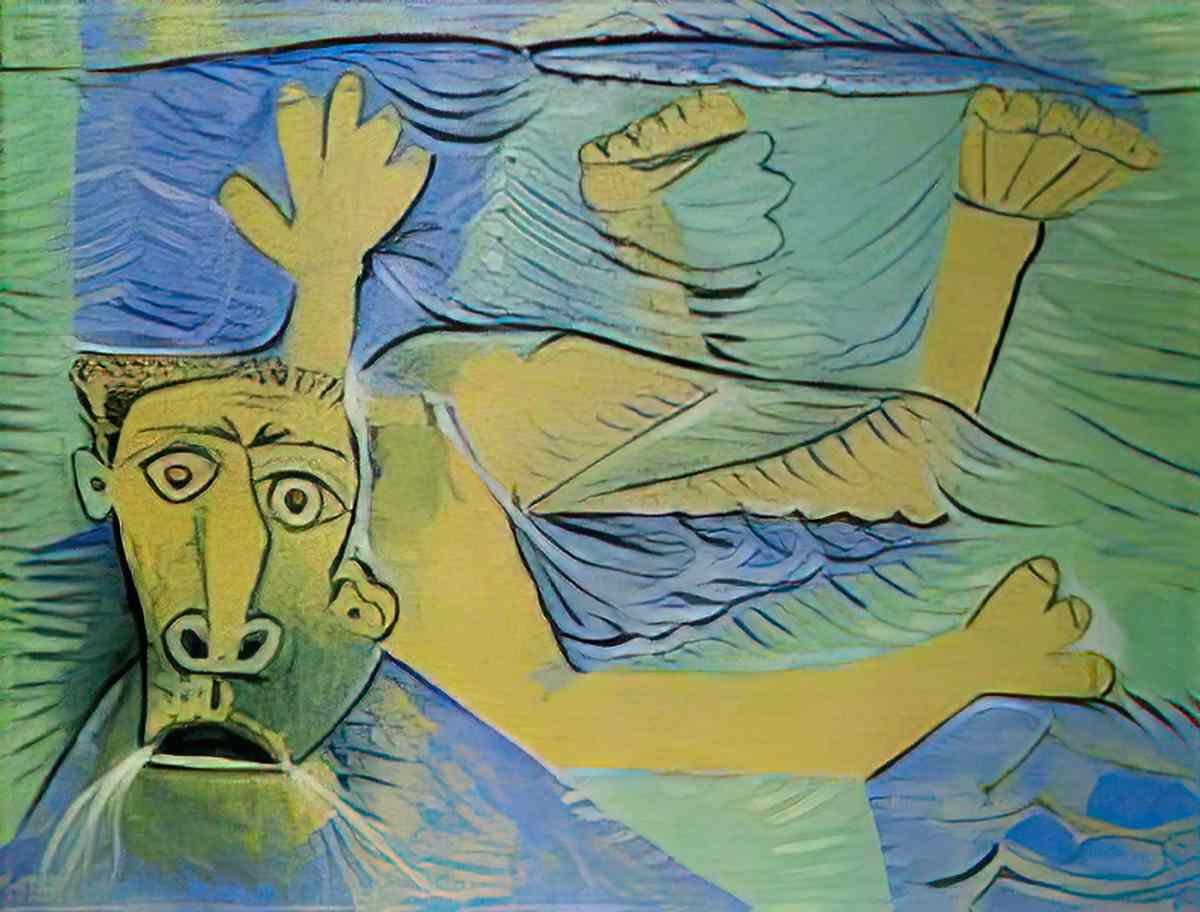 Pablo Picasso nageur Art A4 Photo Print