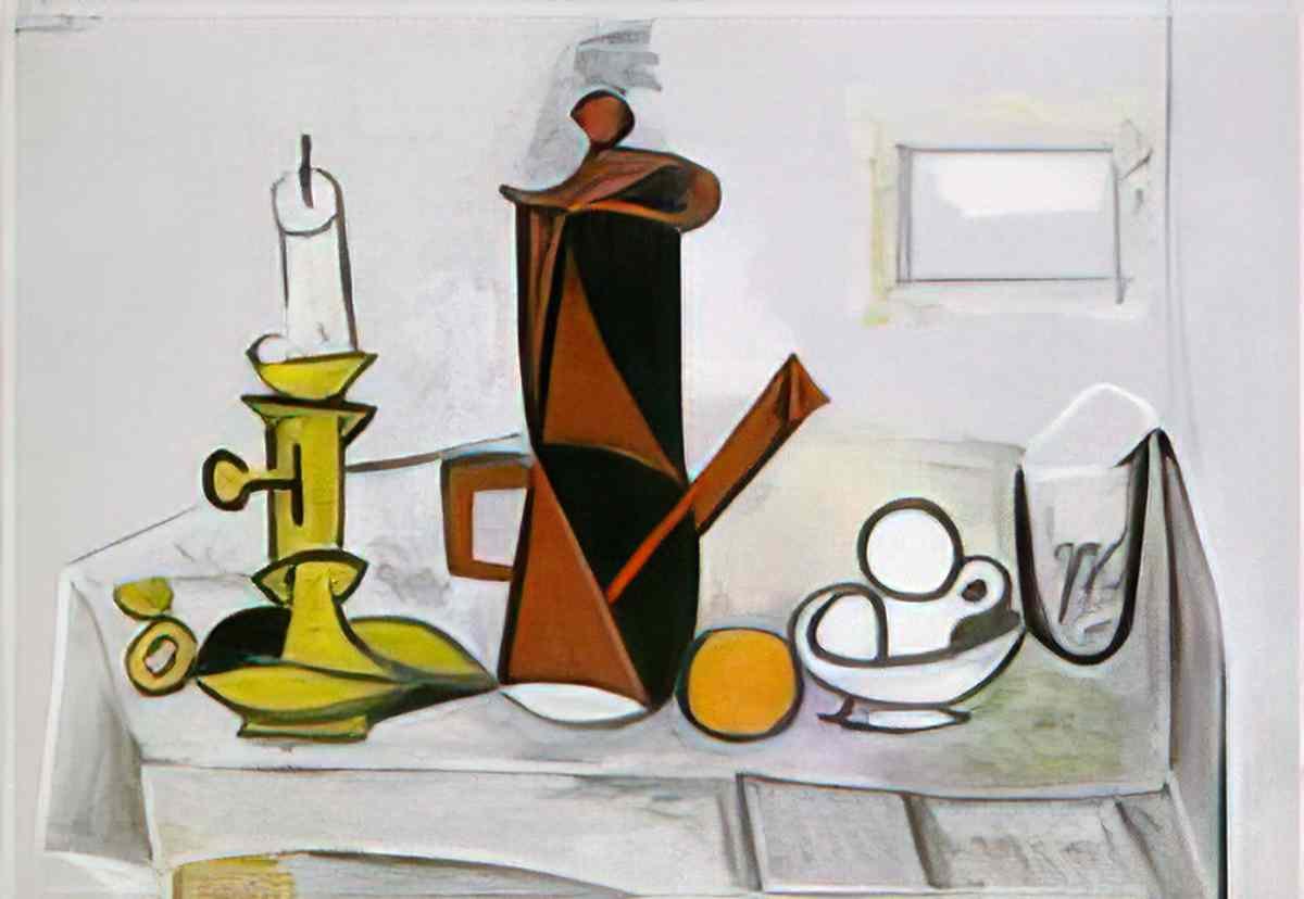 Pablo Picasso nature morte a la bougie (2) Art A4 Photo Print